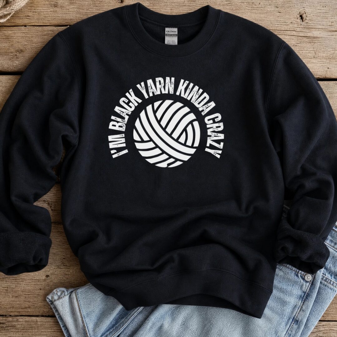 Black Yarn Sweatshirt