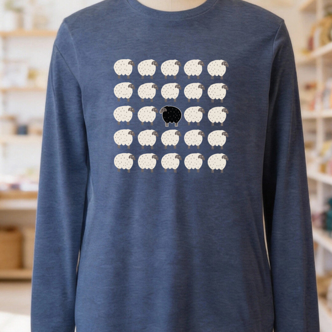 Black Sheep Heather Navy Long Sleeve Tee.jpg