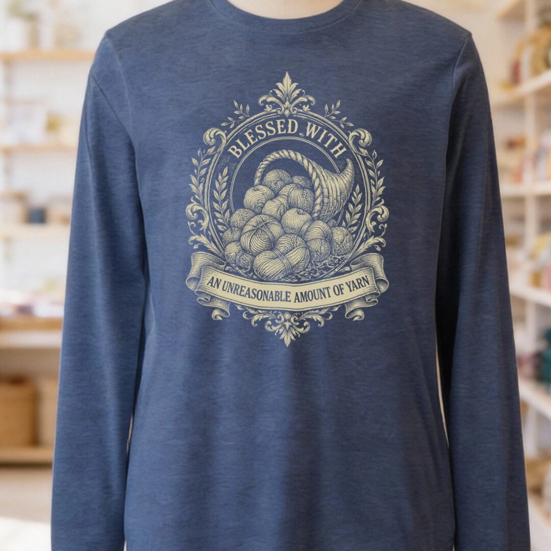 Blessed Heather Navy Long Sleeve Tee.jpg