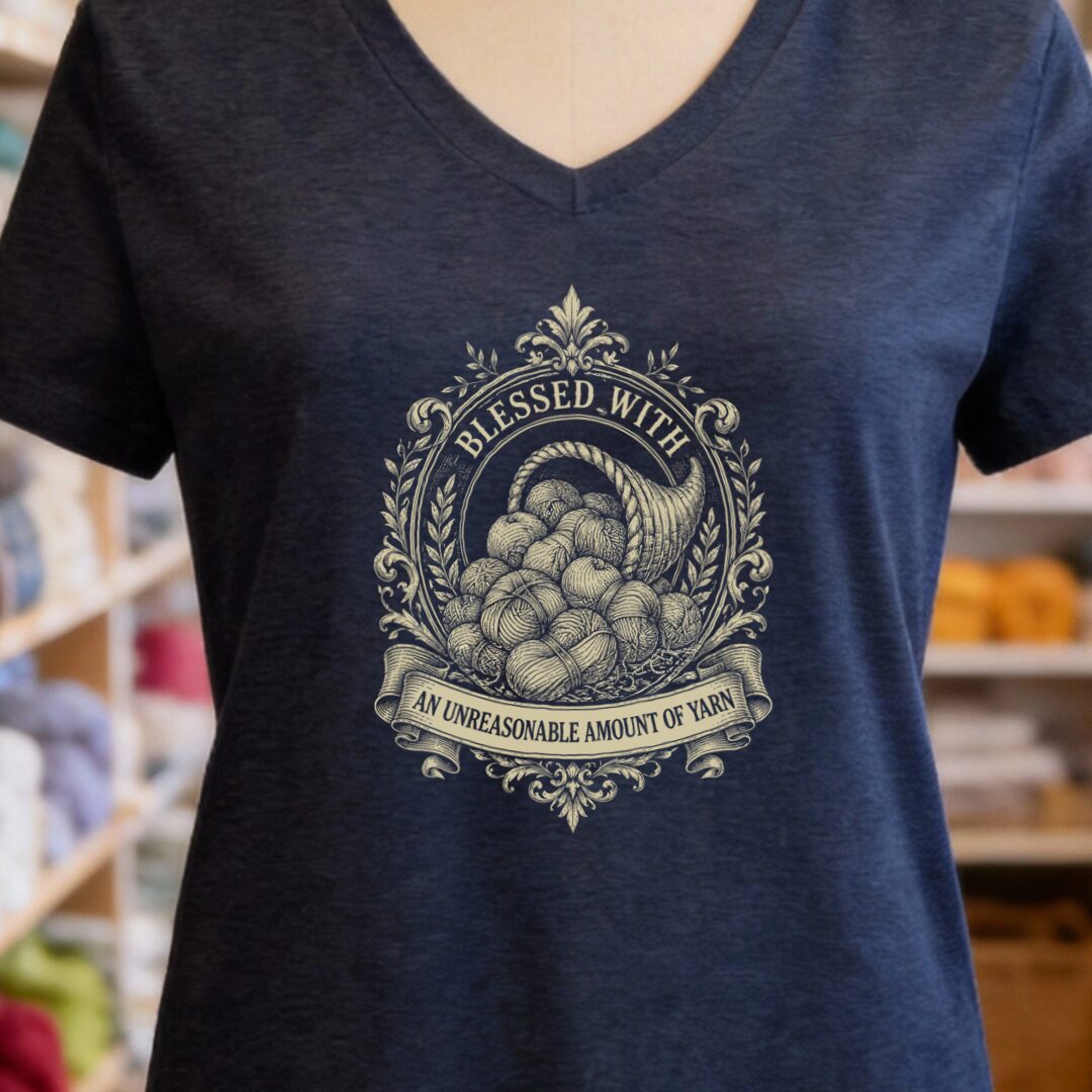 Blessed Navy V Neck.jpg
