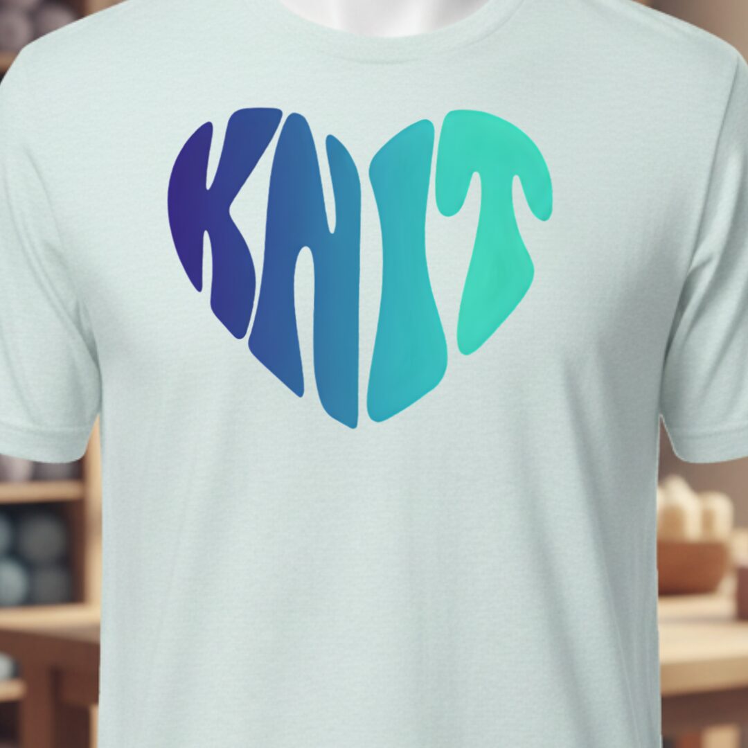 Blue Knit Heart T-Shirt Ice Blue t-shirt