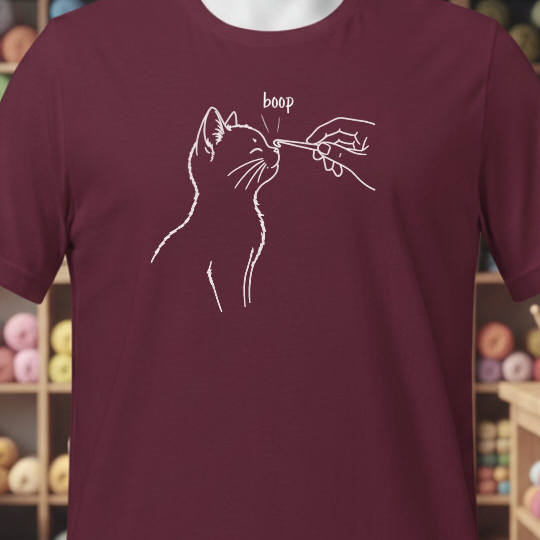 Boop Crochet T-Shirt Maroon t-shirt