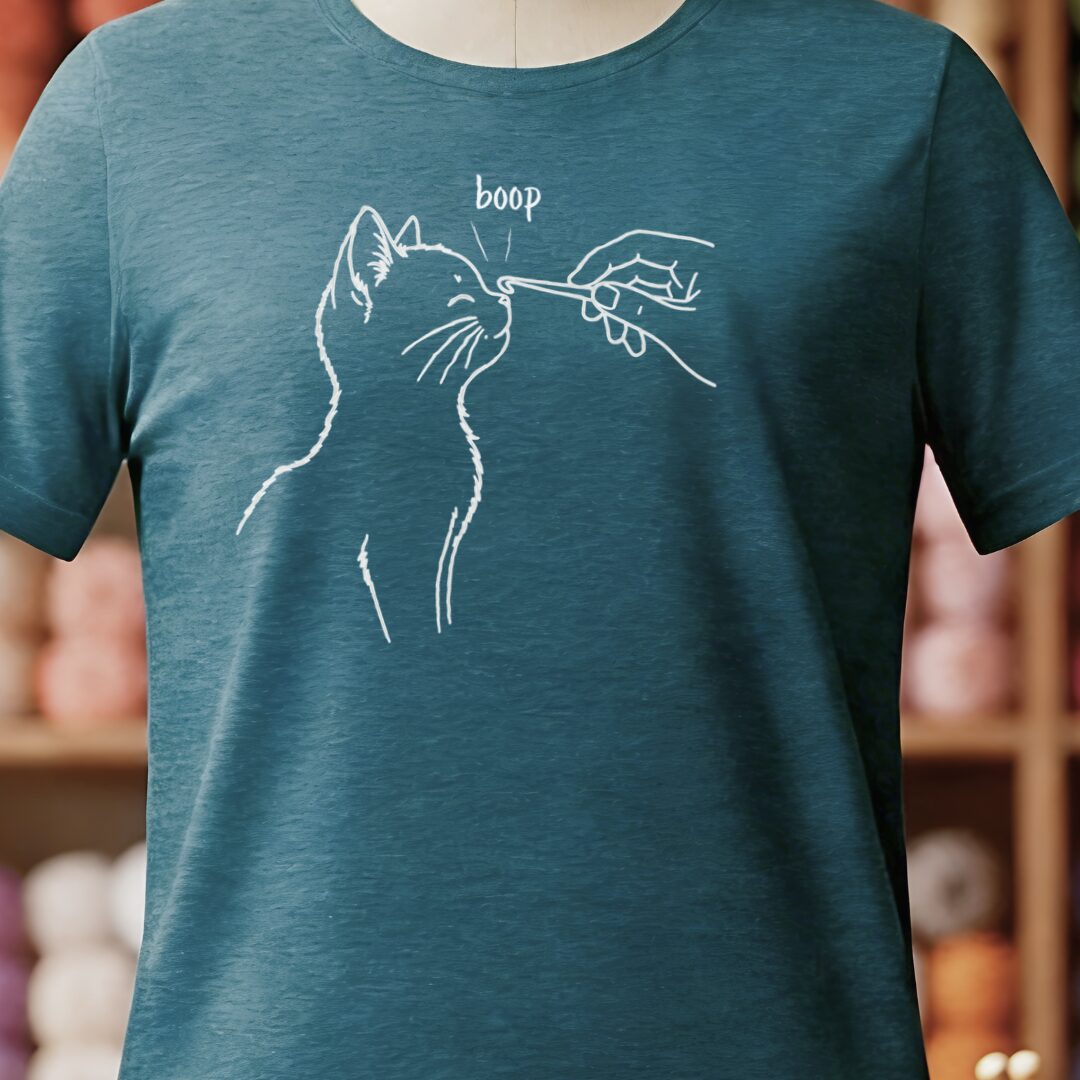 Boop Crochet T-Shirt Teal Blue t-shirt