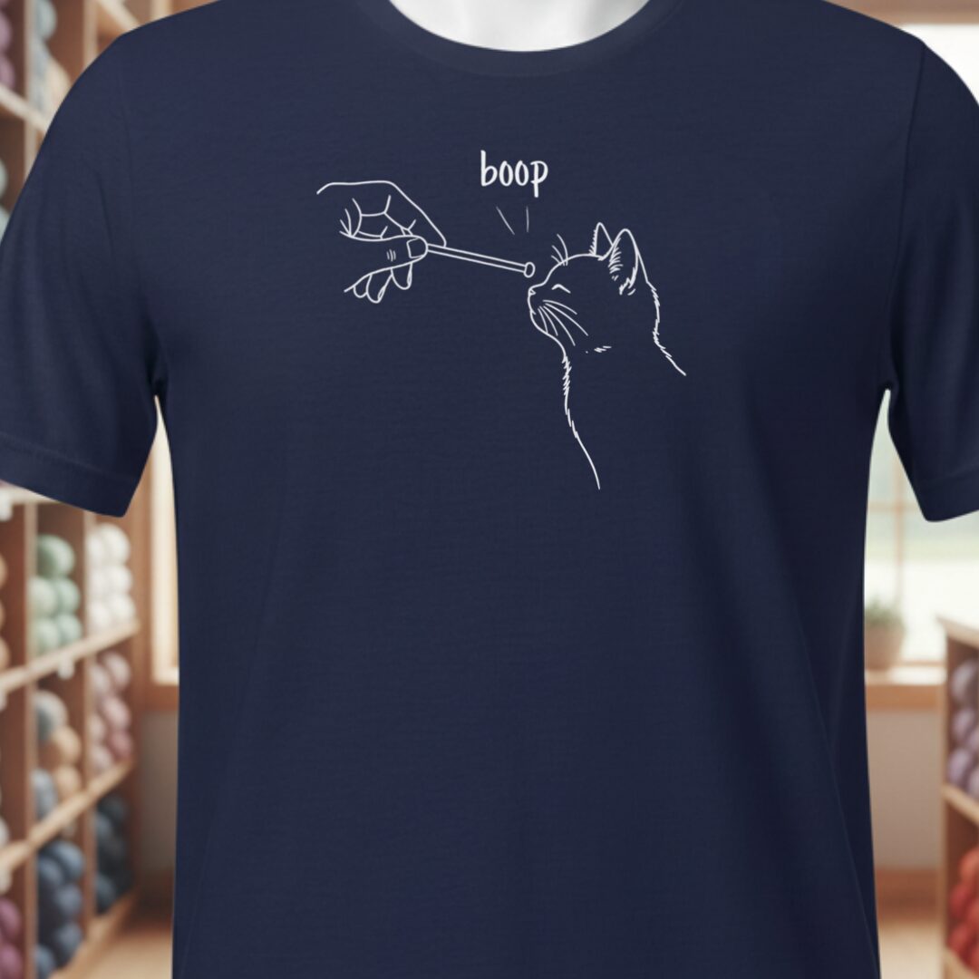 Boop Knitting T-Shirt Navy t-shirt