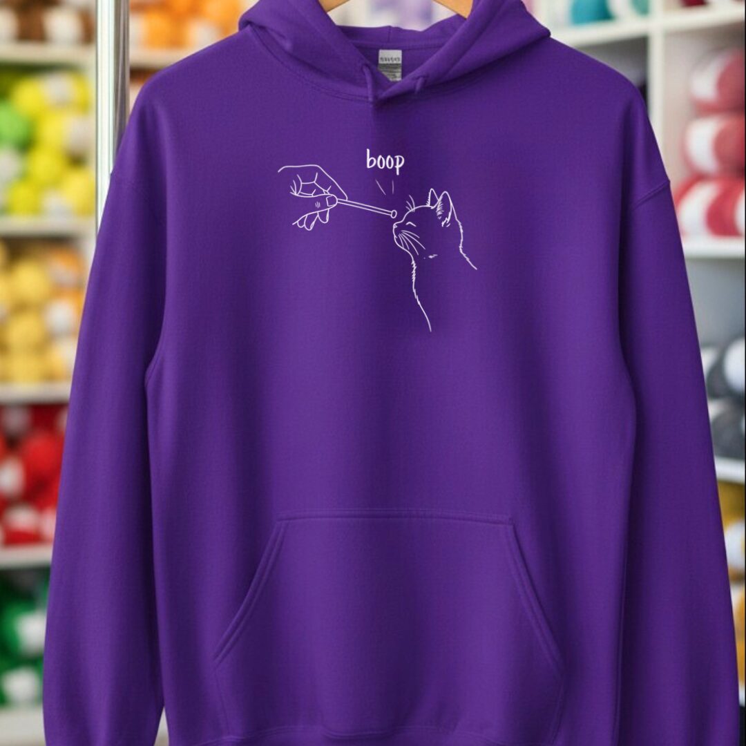 Boop Knitting Hoodie Purple t-shirt