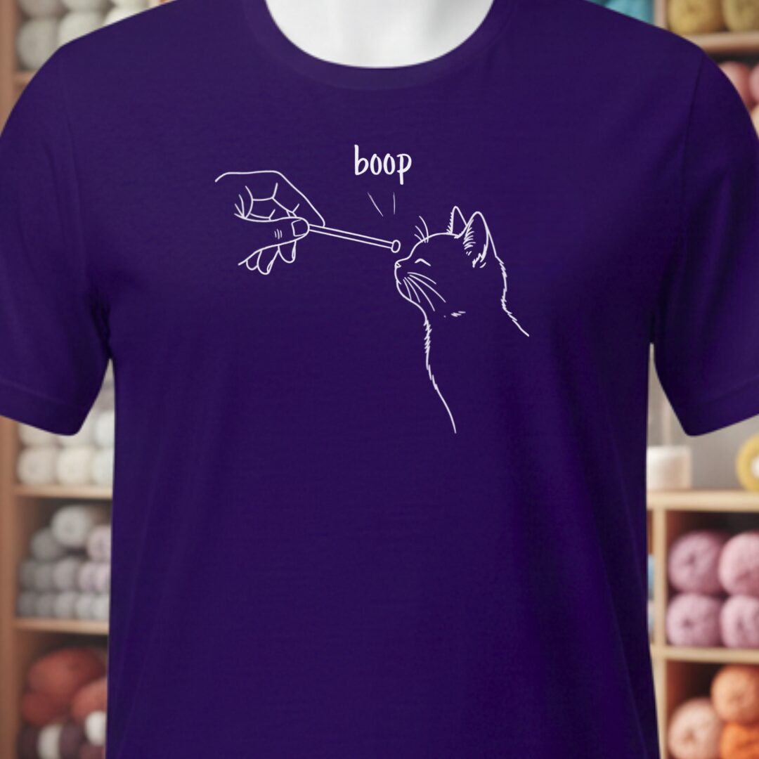Boop Knitting T-Shirt Purple t-shirt
