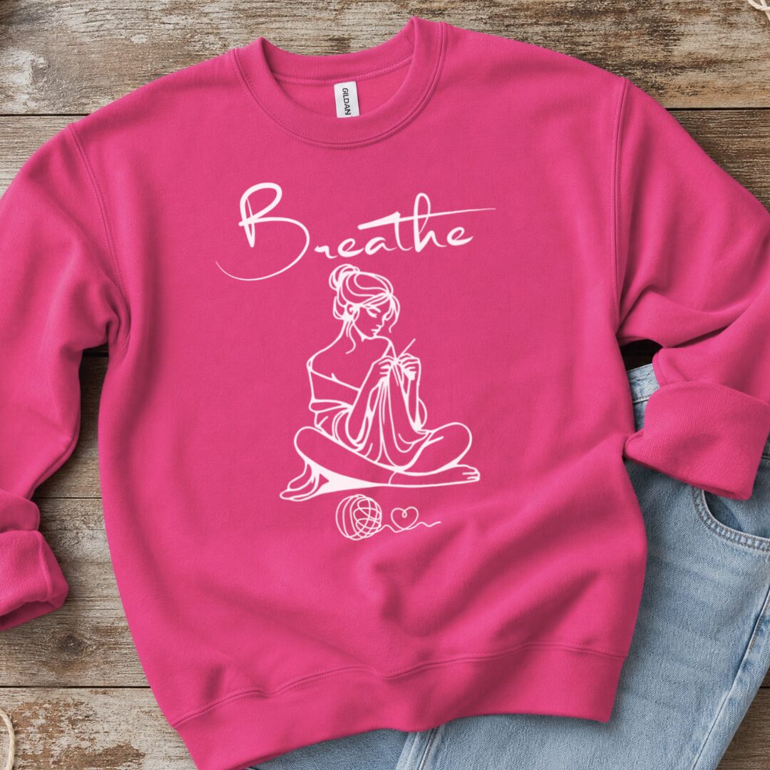 Breathe Sweatshirt Bright Pink t-shirt