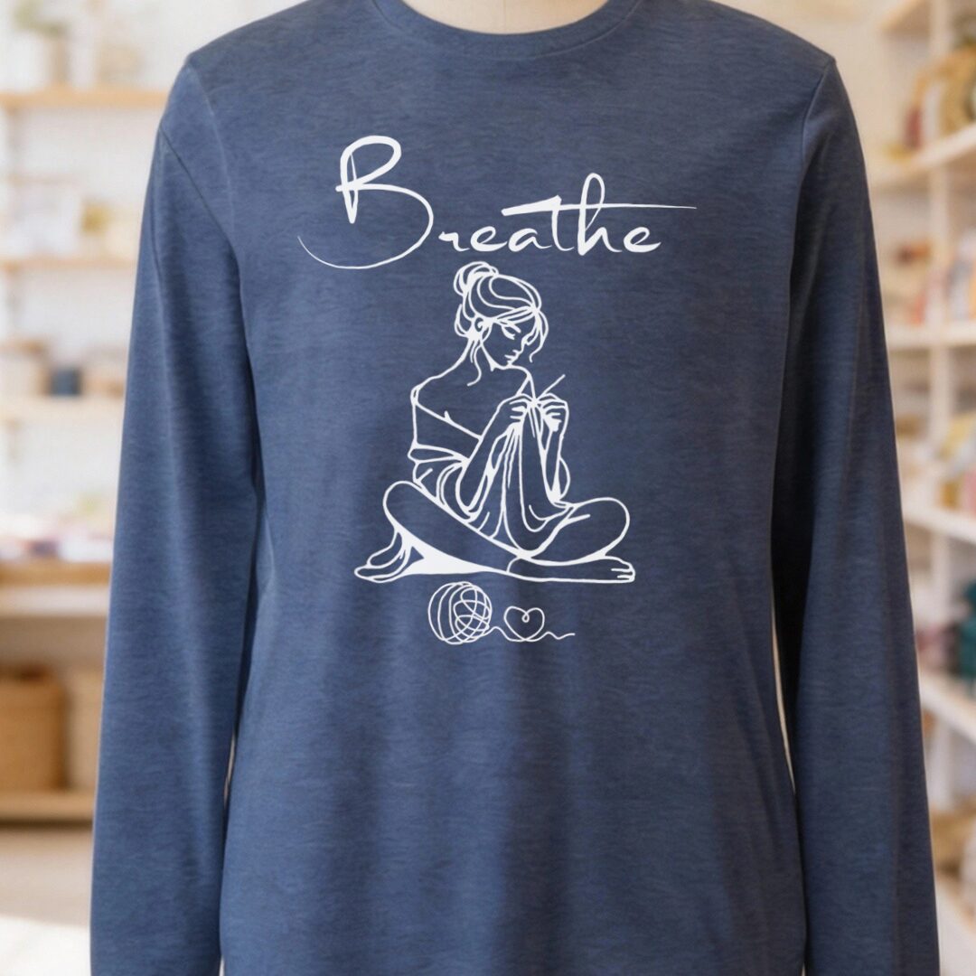 Breathe Long Sleeve Tee Navy t-shirt