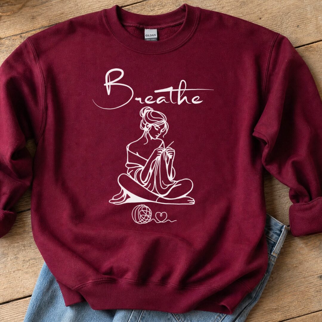 Breathe Sweatshirt Maroon t-shirt