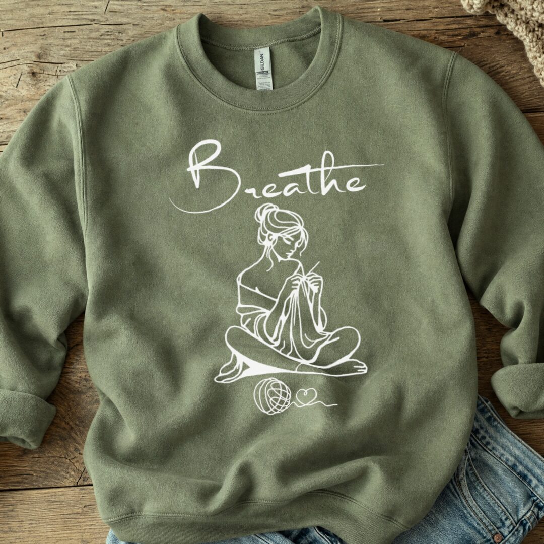 Breathe Sweatshirt Military Green t-shirt