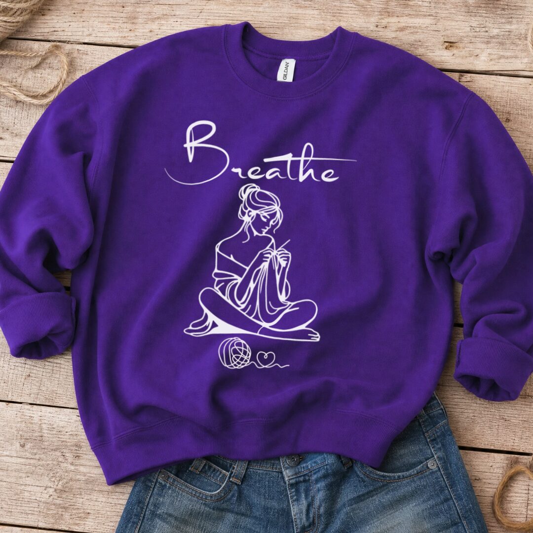 Breathe Sweatshirt Purple t-shirt