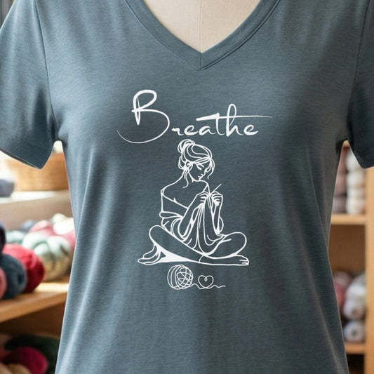 Breathe V-Neck T-Shirt Slate t-shirt