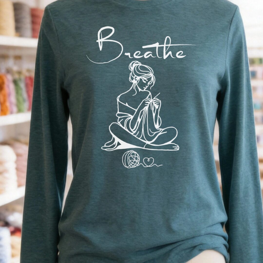 Breathe Long Sleeve Tee Heather Deep Teal t-shirt