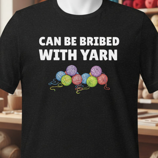 Bribed With Yarn T-Shirt Black t-shirt