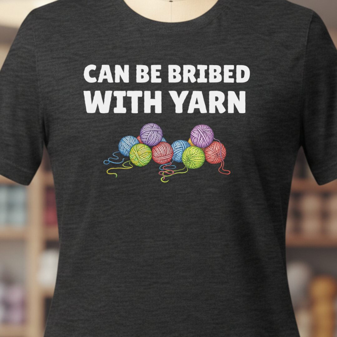 Bribed With Yarn T-Shirt Dark Grey t-shirt