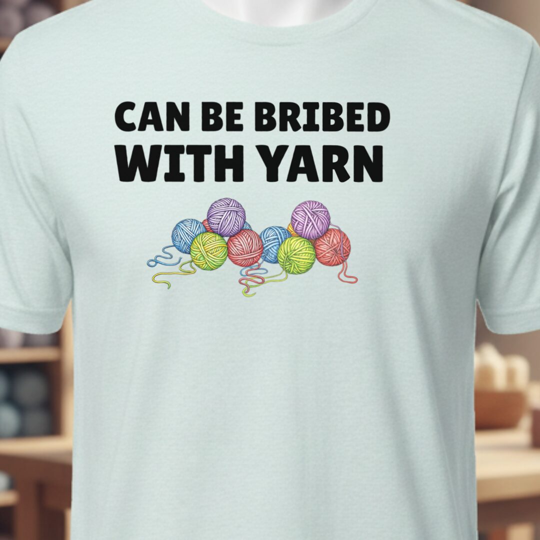 Bribed With Yarn T-Shirt Ice Blue t-shirt