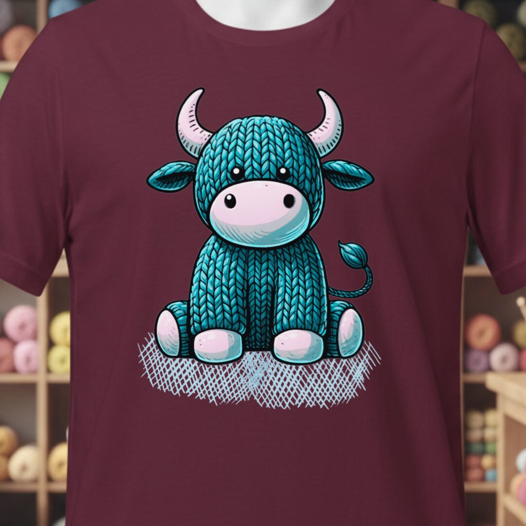 Bull Knit T-Shirt Maroon t-shirt