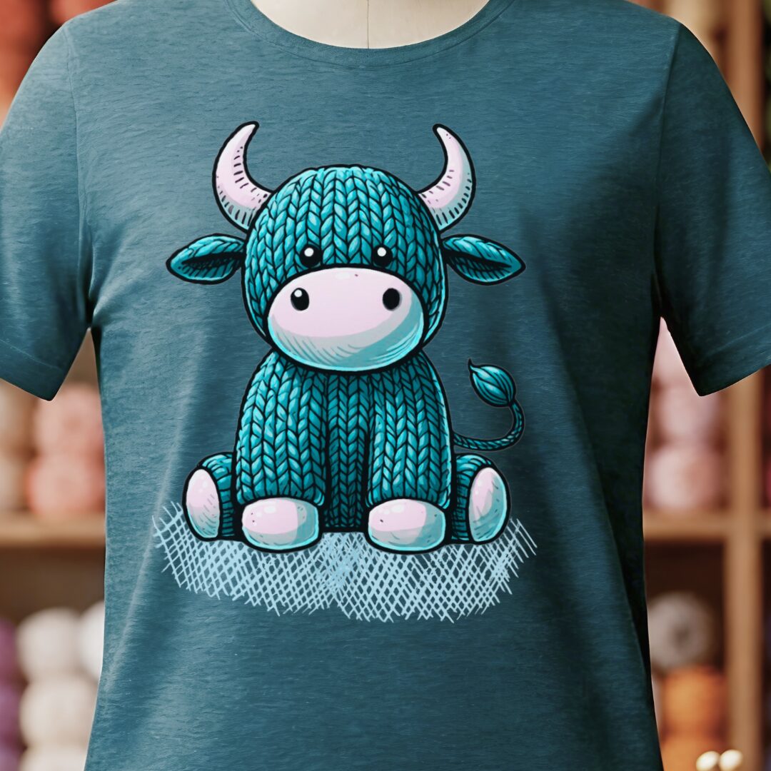 Bull Knit T-Shirt Teal Blue t-shirt