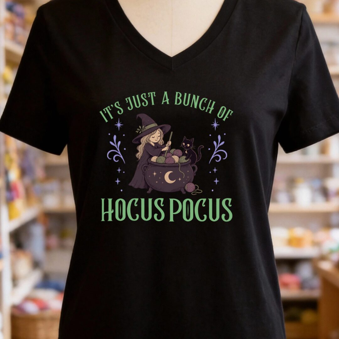 Bunch Of Hocus Pocus Black V Neck.jpg