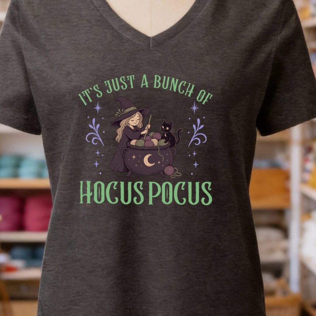 Bunch Of Hocus Pocus Dark Grey V Neck.jpg