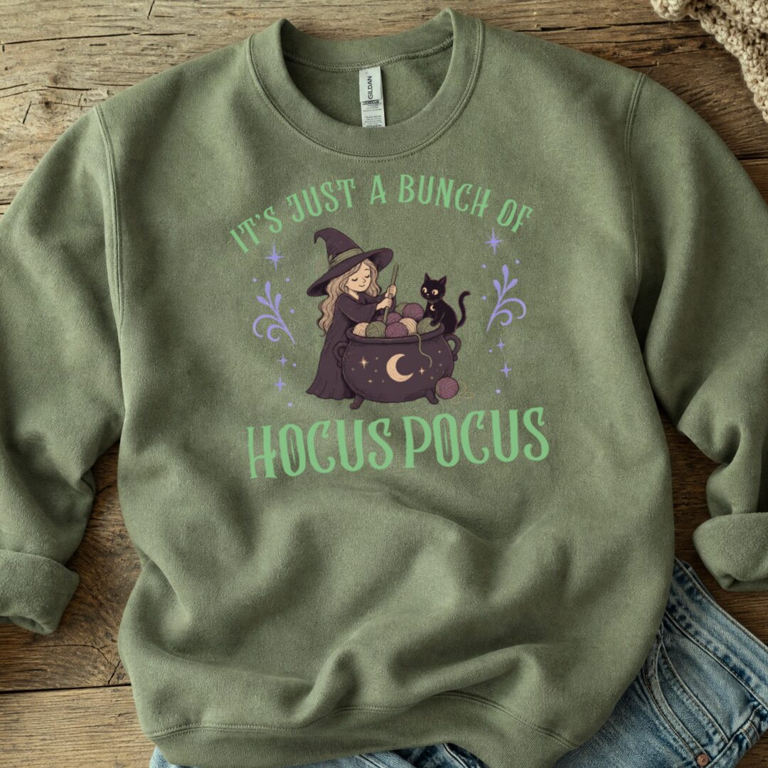 Bunch Of Hocus Pocus Military Green Sweatshirt.jpg