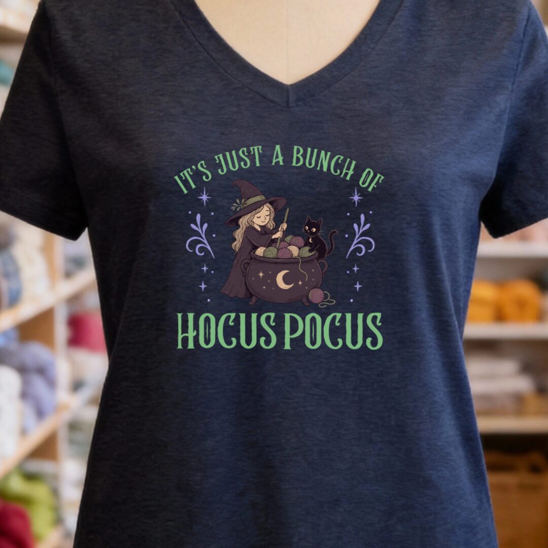 Bunch Of Hocus Pocus Navy V Neck.jpg