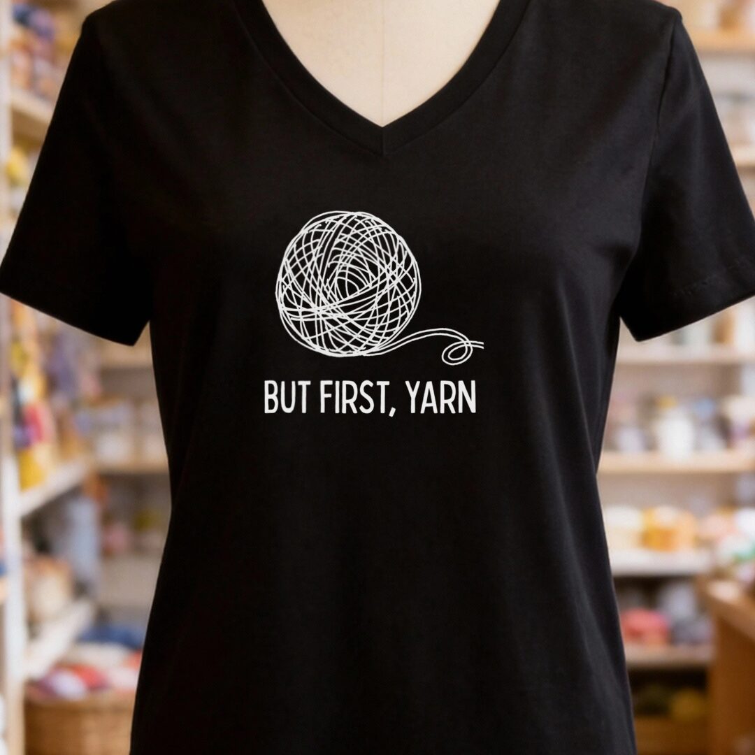 But First V-Neck T-Shirt Black t-shirt