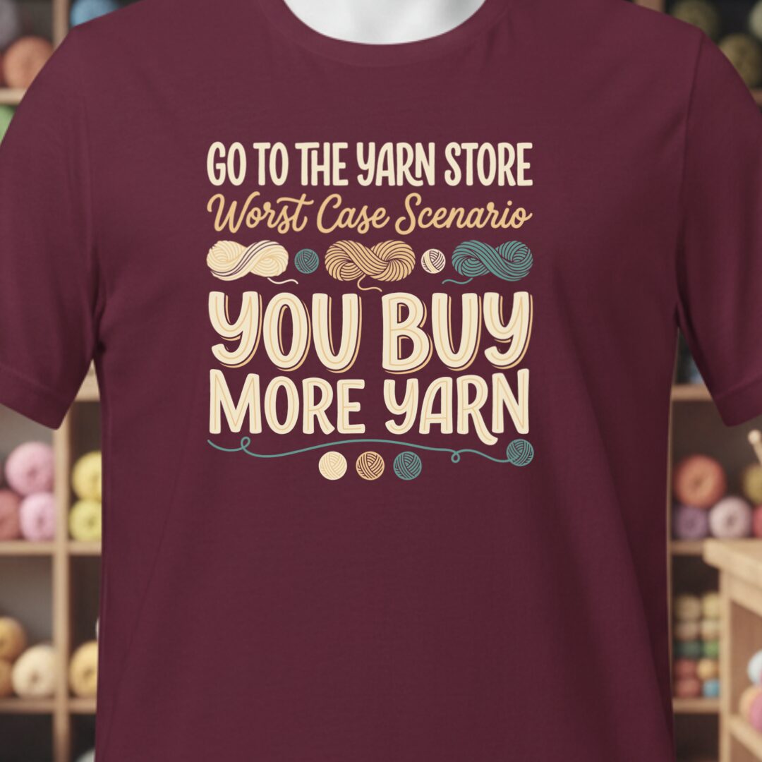 Buy More Yarn T-Shirt Maroon t-shirt
