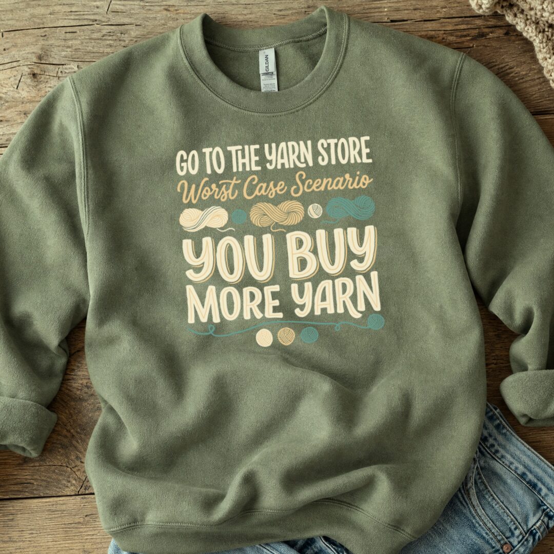 Buy More Yarn Sweatshirt Military Green t-shirt