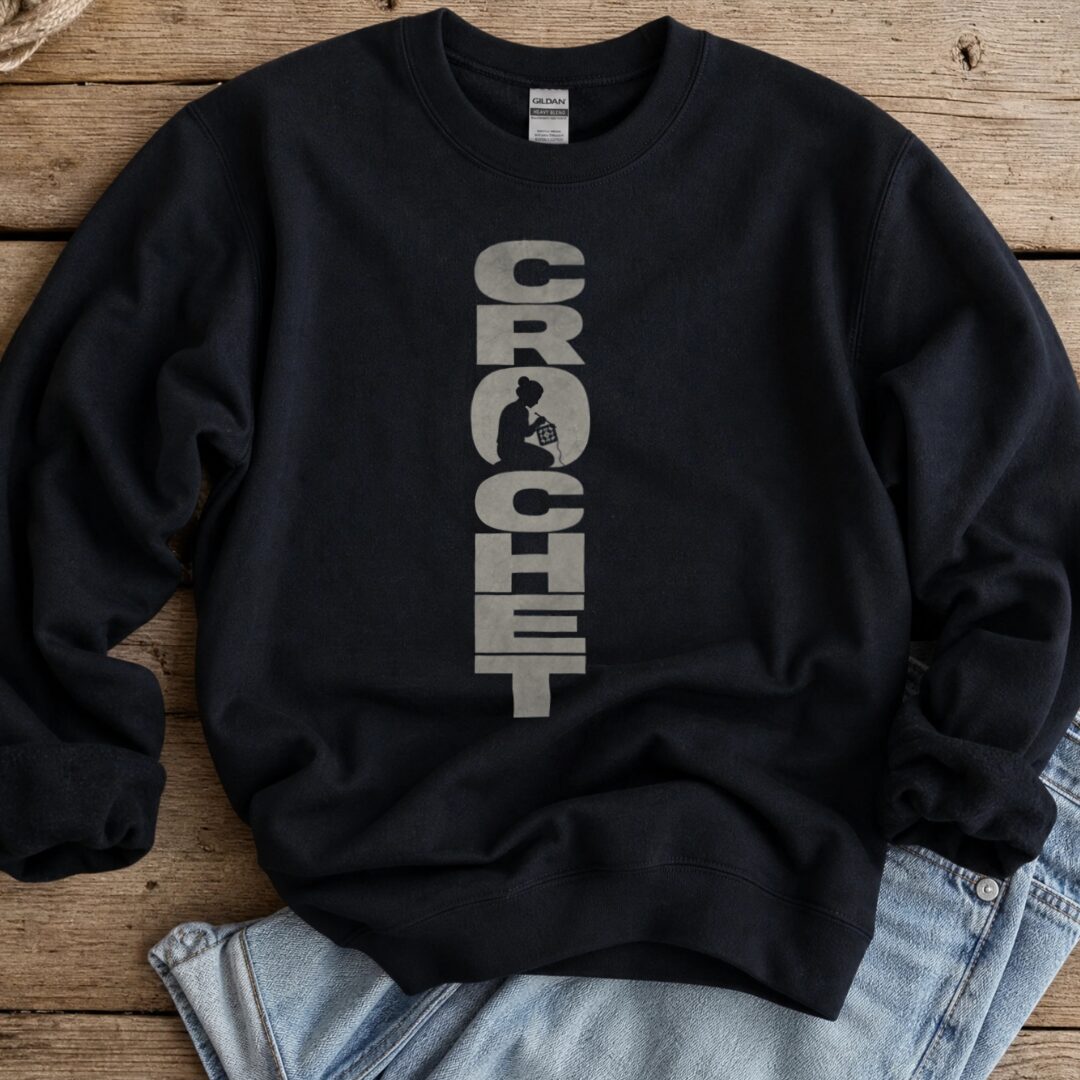CROCHET Sweatshirt Black t-shirt