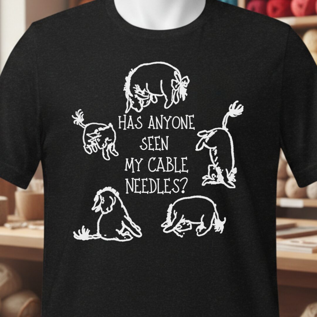 Cable Needles T-Shirt Black t-shirt