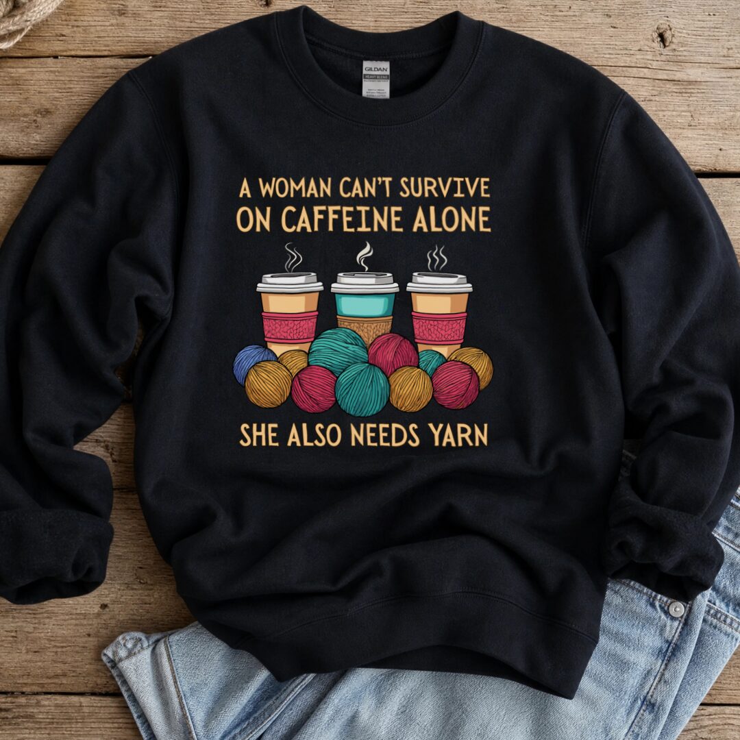 Caffeine Alone Sweatshirt Black t-shirt