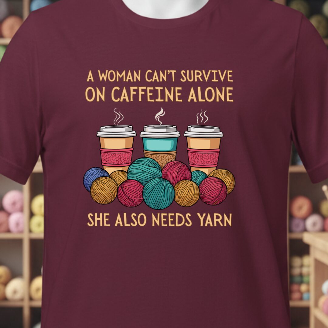 Caffeine Alone T-Shirt Maroon t-shirt