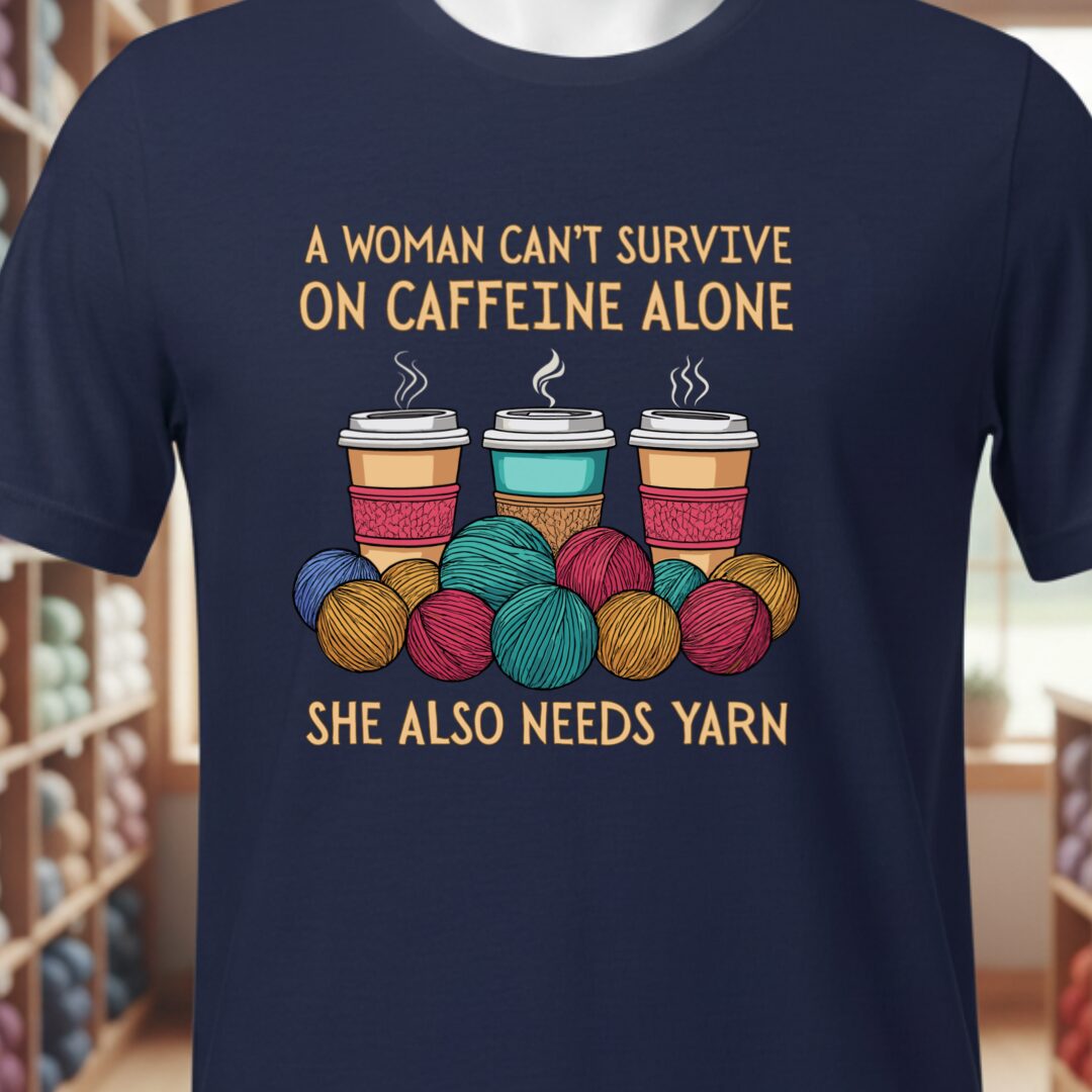 Caffeine Alone T-Shirt Navy t-shirt