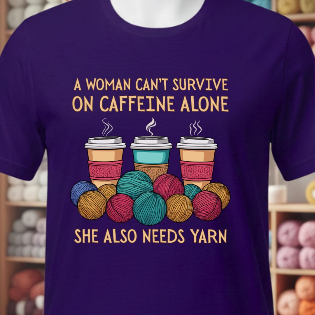 Caffeine Alone T-Shirt Purple t-shirt