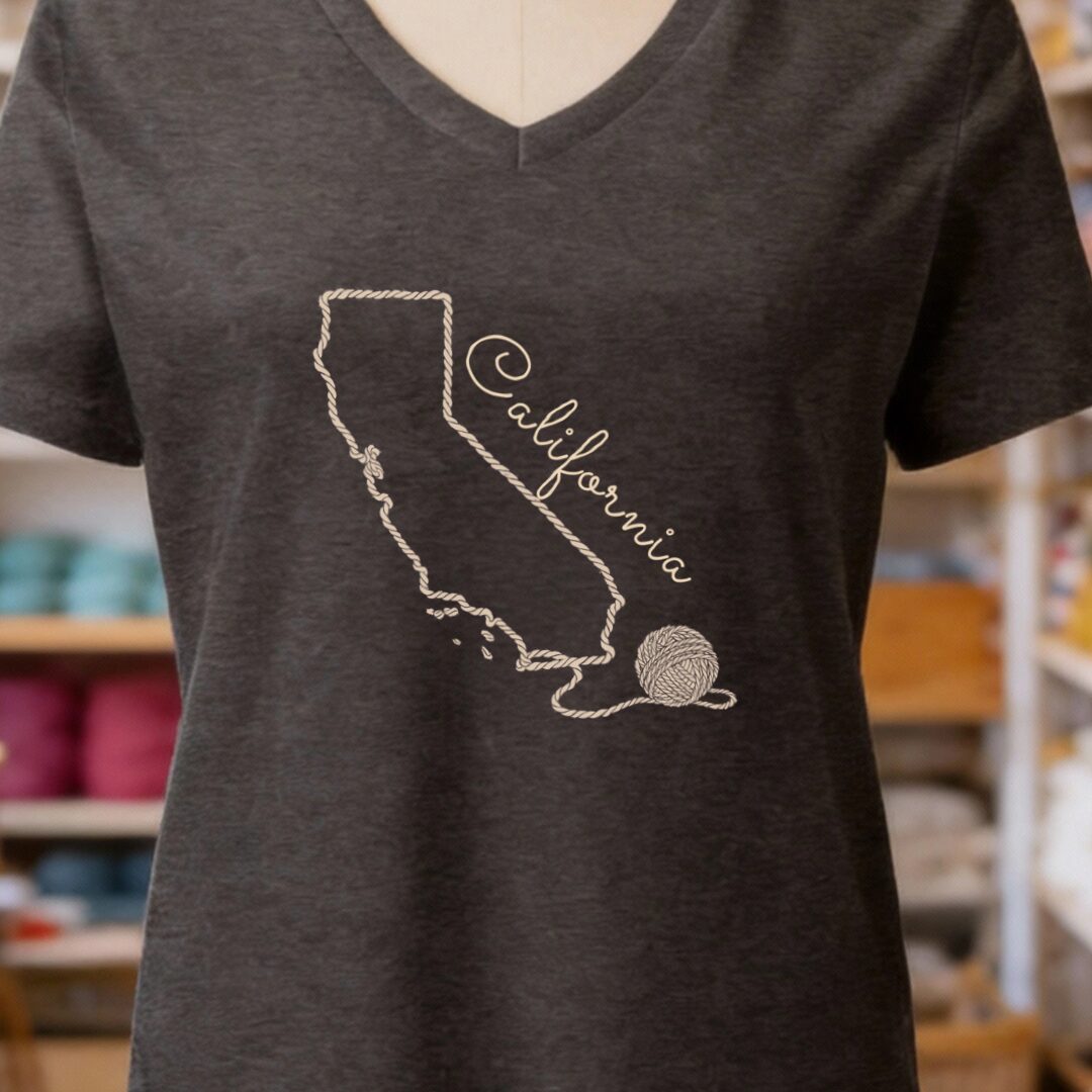 California V-Neck T-Shirt Dark Grey t-shirt