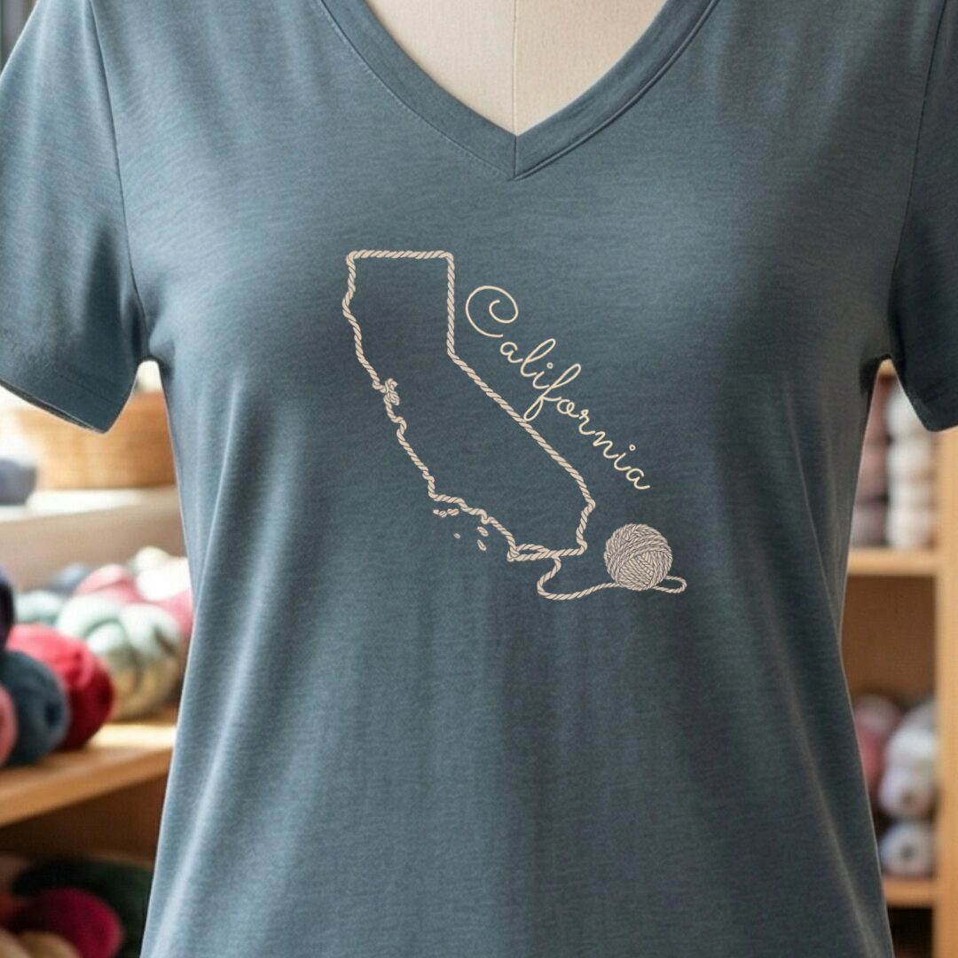 California V-Neck T-Shirt Slate t-shirt