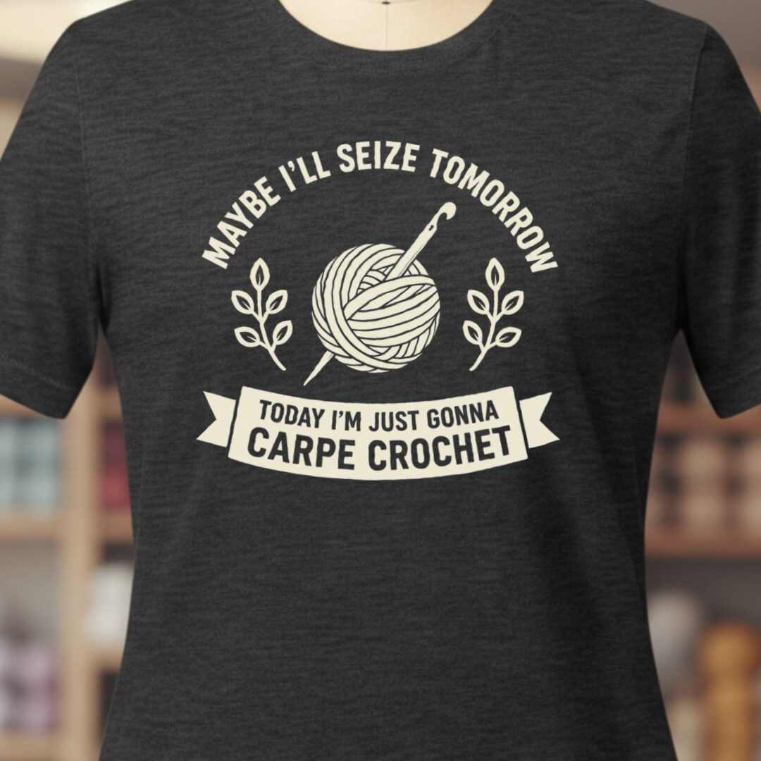 Carpe Crochet T-Shirt Dark Grey t-shirt