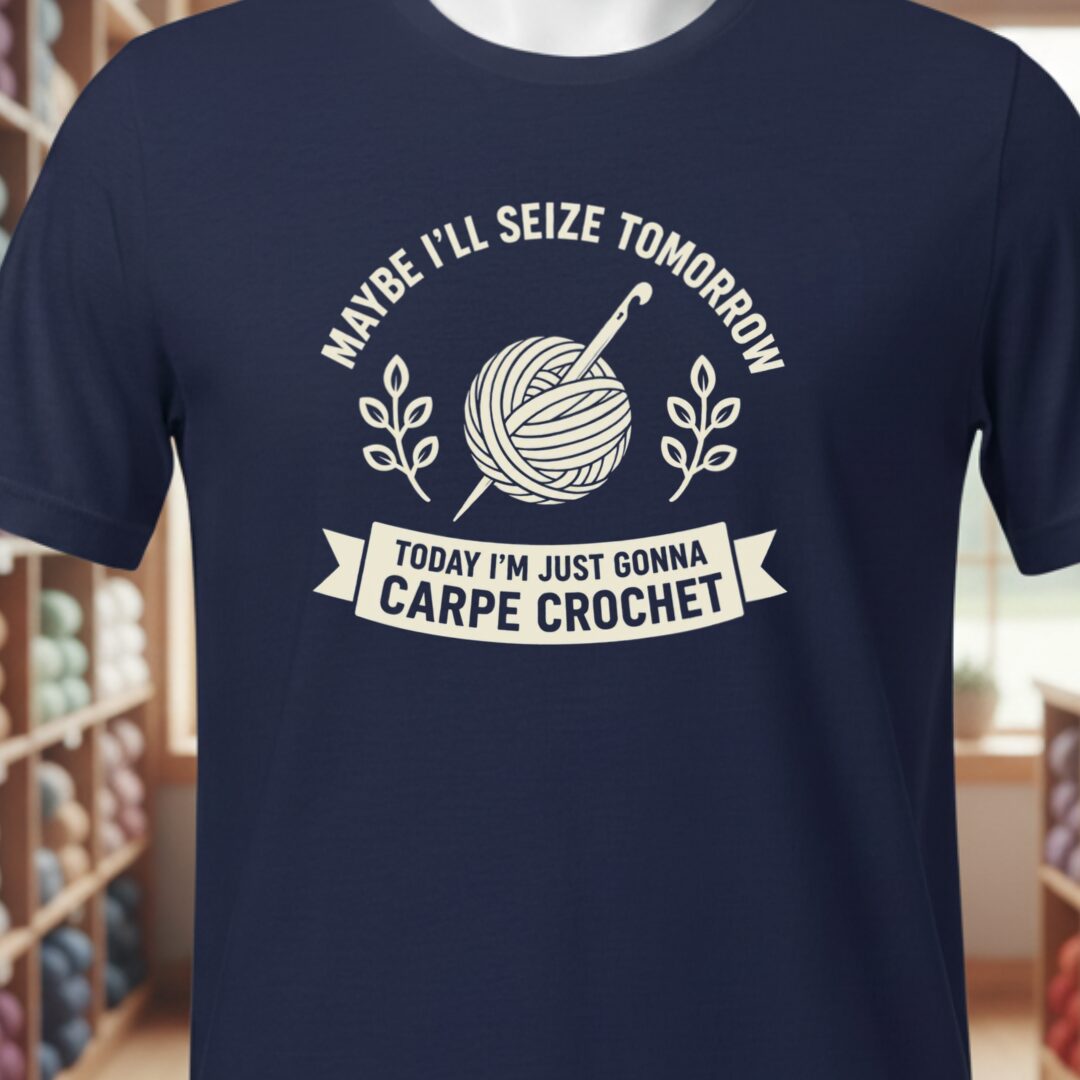Carpe Crochet T-Shirt Navy t-shirt