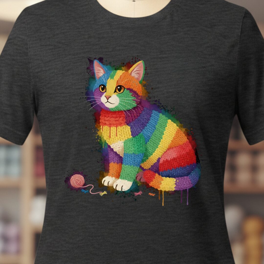 Cat Dye Splash T-Shirt Dark Grey t-shirt