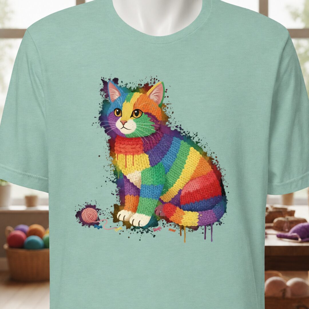 Cat Dye Splash T-Shirt Sea Breeze t-shirt
