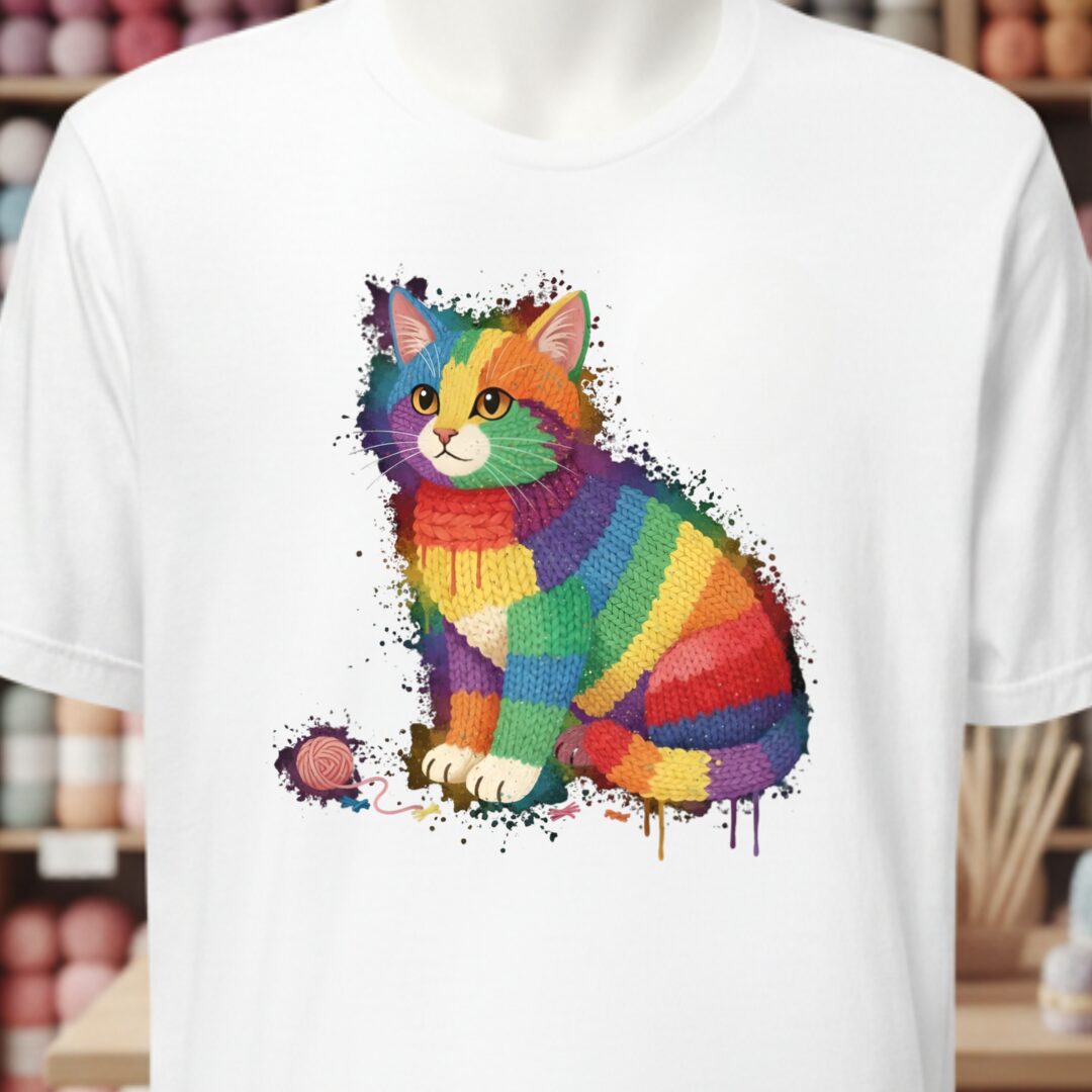 Cat Dye Splash T-Shirt White t-shirt