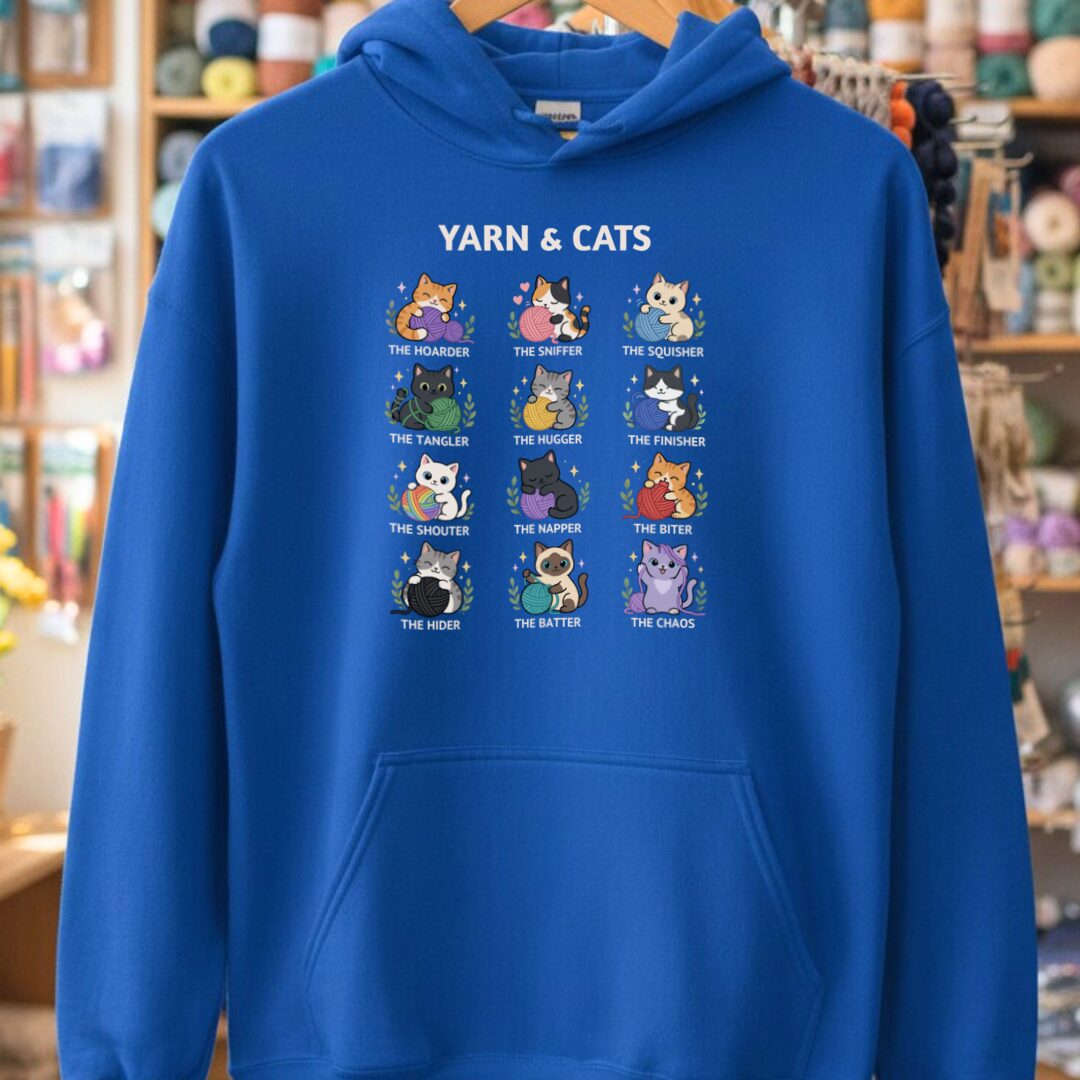 Cat Helpers Hoodie Royal t-shirt