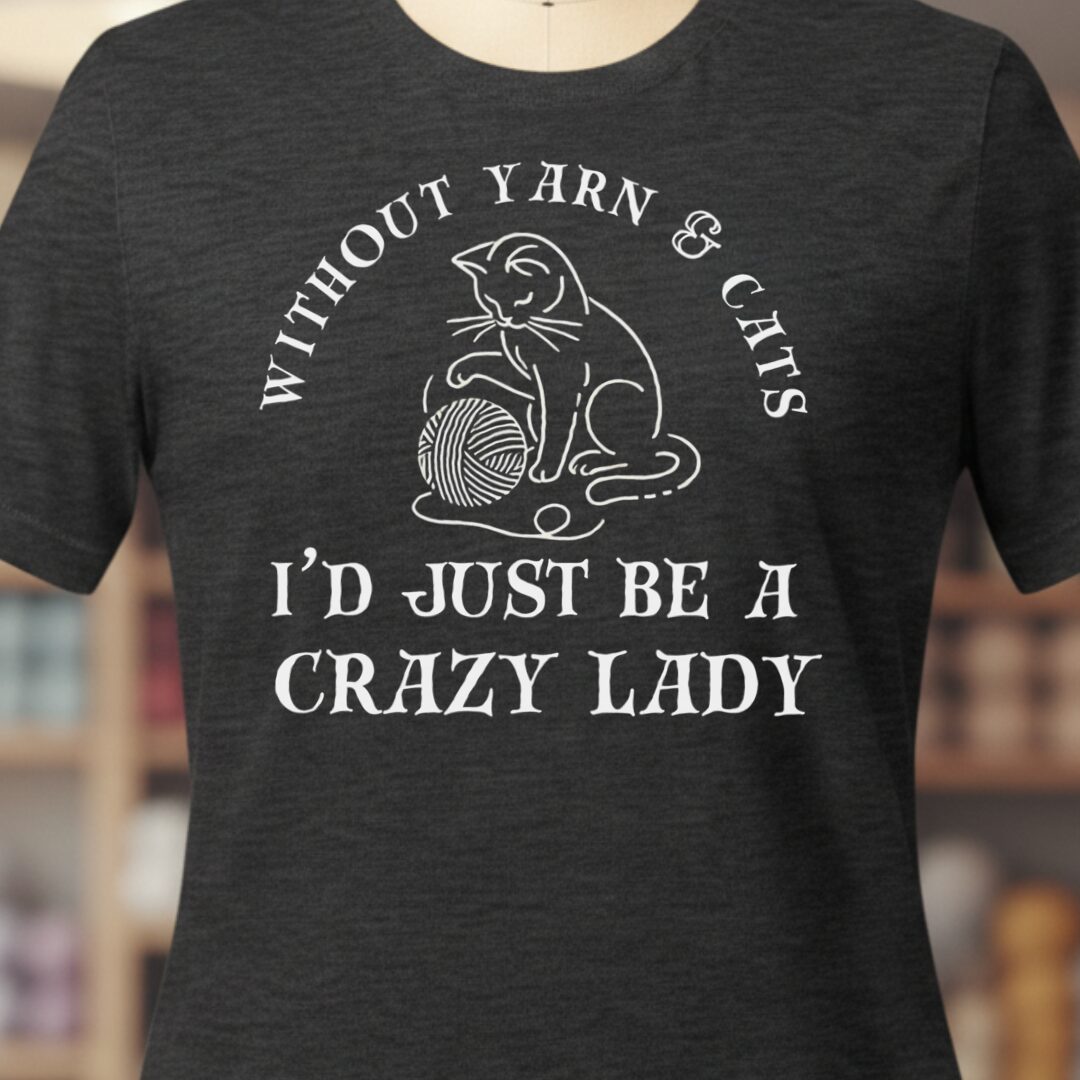 Cats & Yarn T-Shirt Dark Grey t-shirt