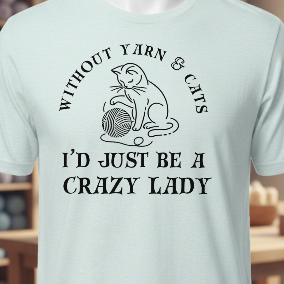 Cats & Yarn T-Shirt Ice Blue t-shirt