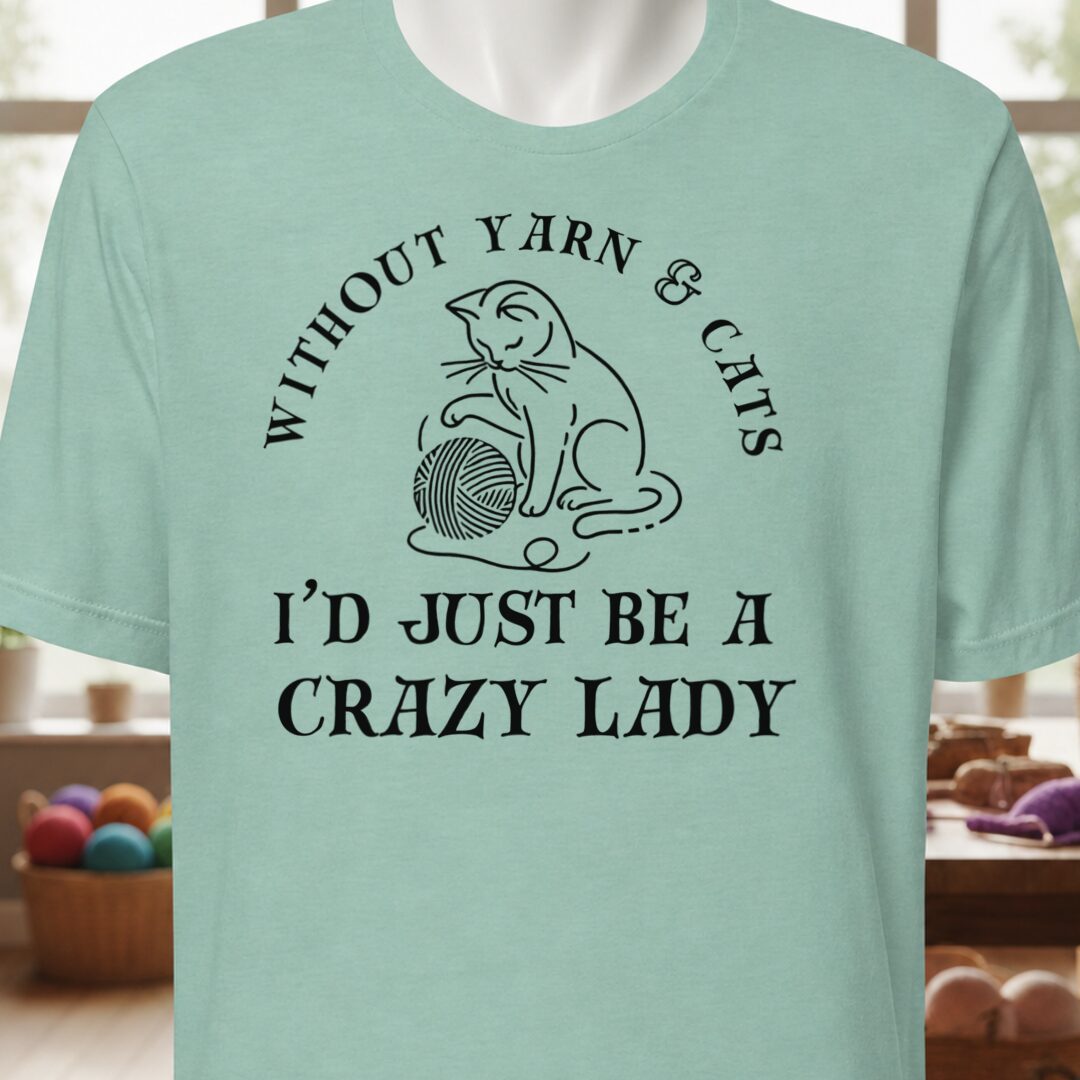 Cats & Yarn T-Shirt Sea Breeze t-shirt
