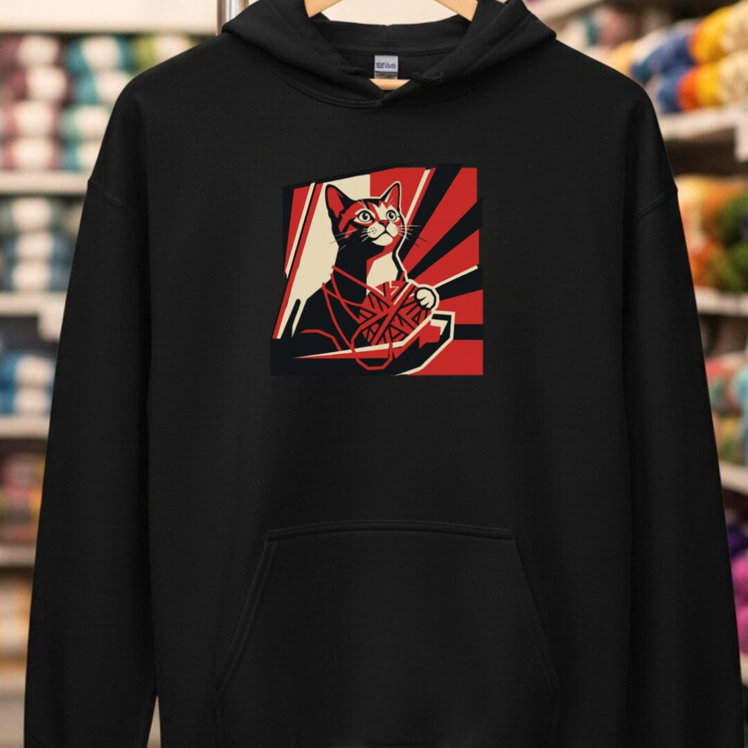 Caught Cat Hoodie Black t-shirt
