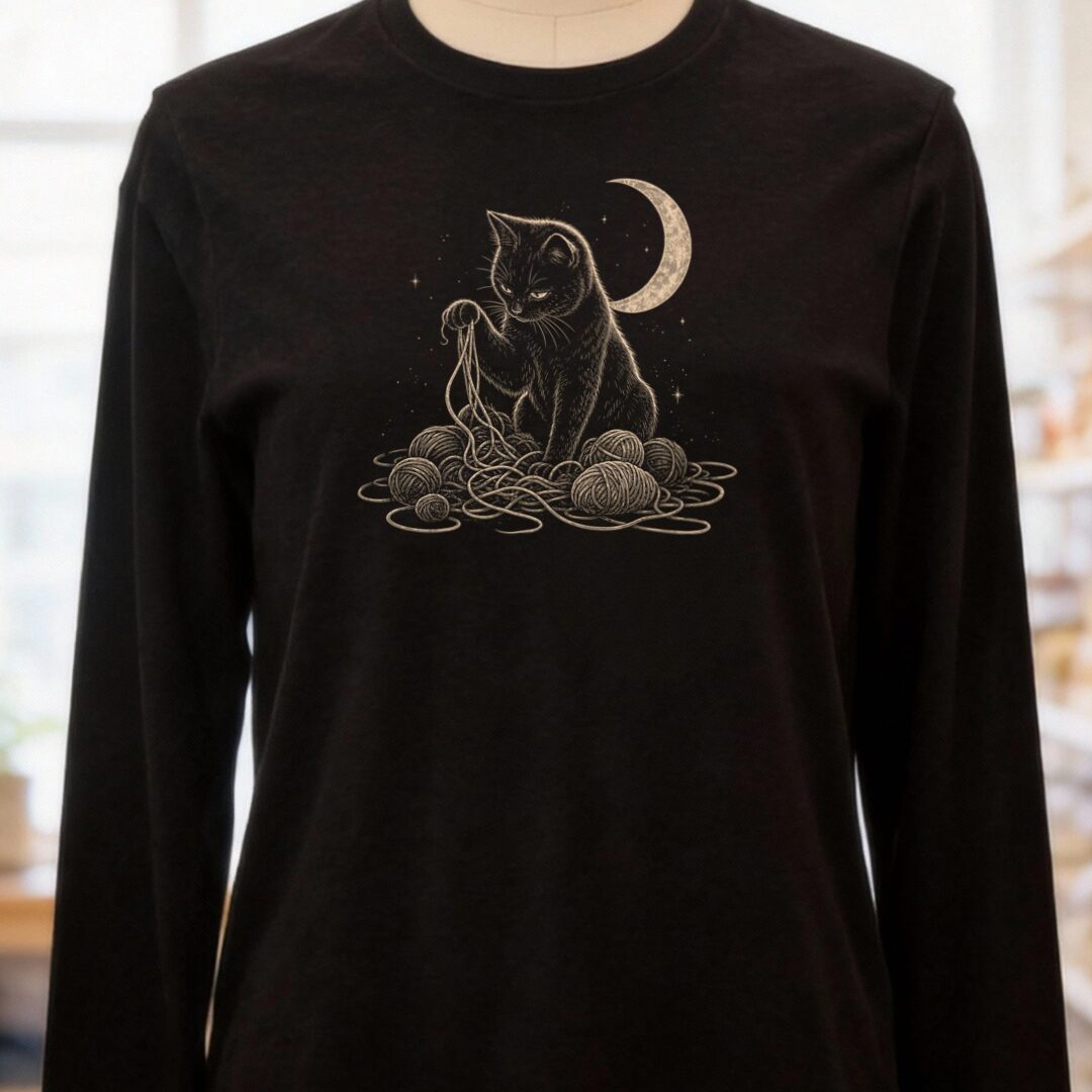 Chaos Moon Long Sleeve Tee Black t-shirt