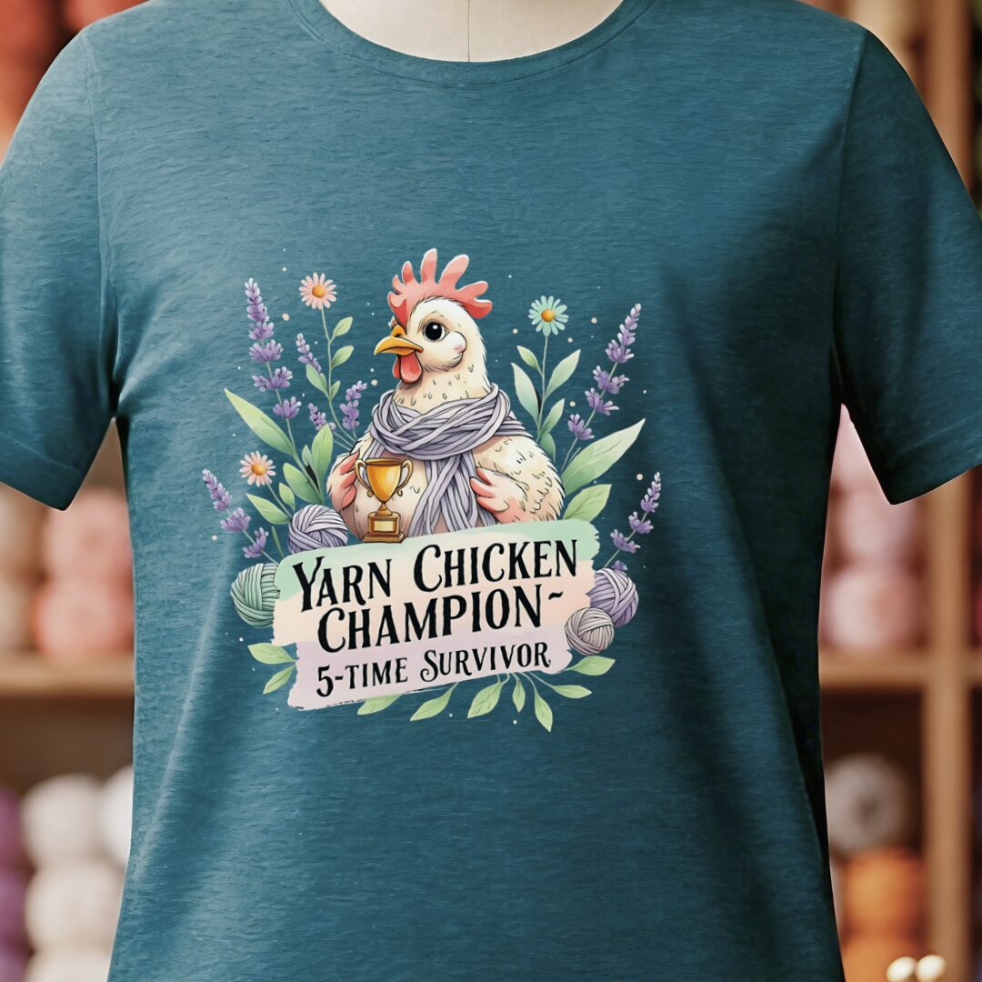 Chicken Champion T-Shirt Teal Blue t-shirt