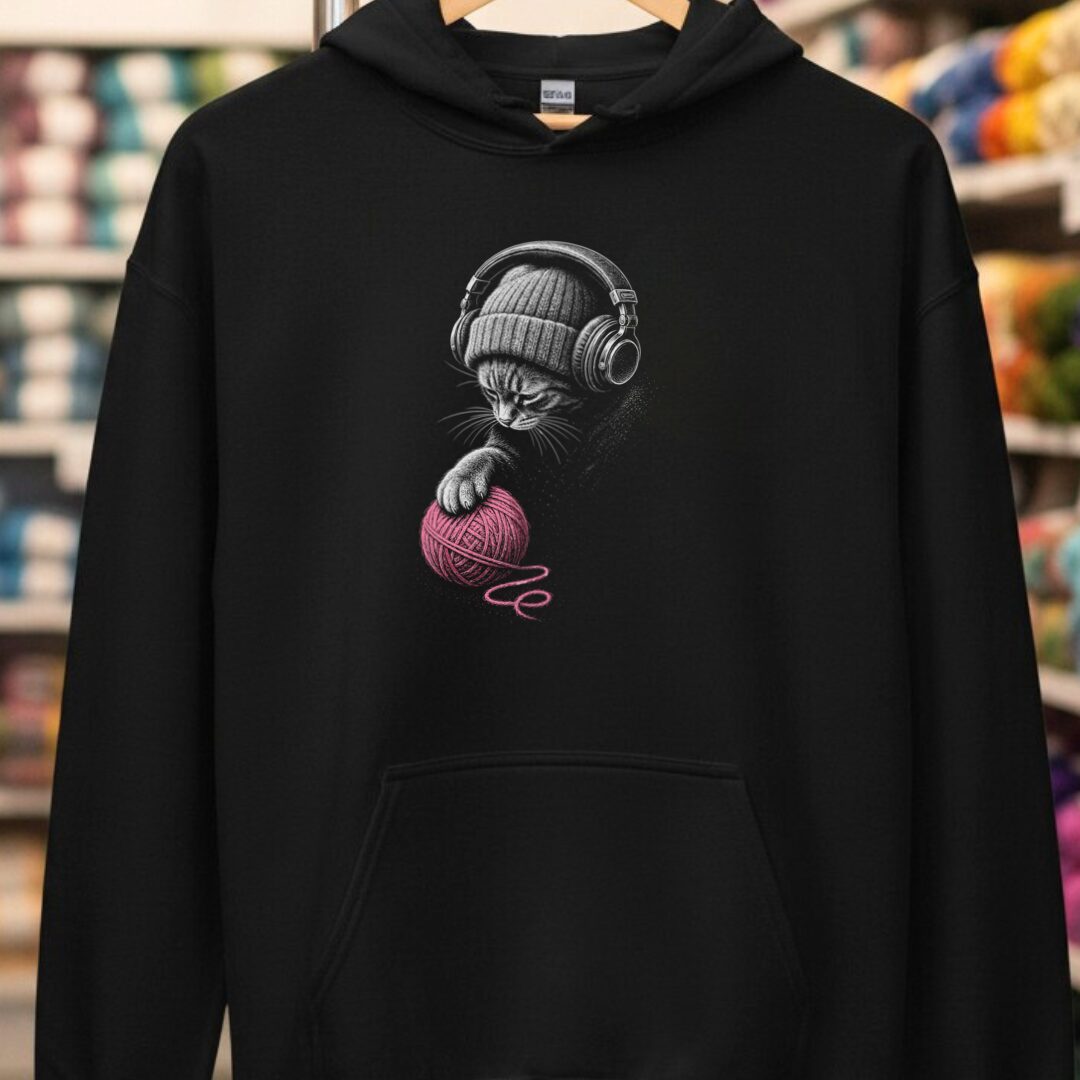 Chill Cat Hoodie Black t-shirt